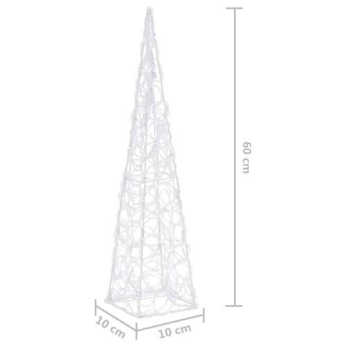 Akrilni ukrasni stožac s LED svjetlima plavi 60 cm Cijena