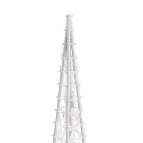 Akrilni ukrasni stožac s LED svjetlima topli bijeli 90 cm  - Topla bijela 90 cm 1 s baterijom Cijena