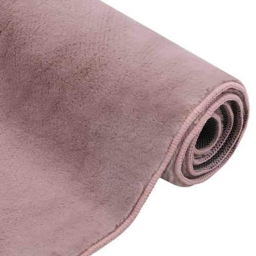 Tepih od umjetnog zečjeg krzna 200 x 300 cm blijedo ružičasti Cijena