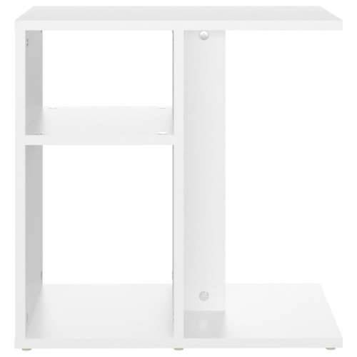 Bočni stolić bijeli 50 x 30 x 50 cm od konstruiranog drva Cijena