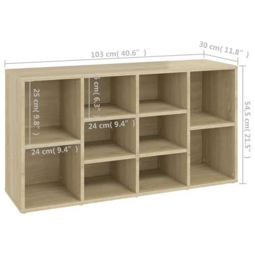 Klupa za cipele boja hrasta 103x30x54,5 cm konstruirano drvo sonoma hrast 1 Cijena
