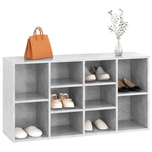 Klupa za cipele boja betona 103x30x54,5 cm konstruirano drvo - Beton siva 1 Cijena