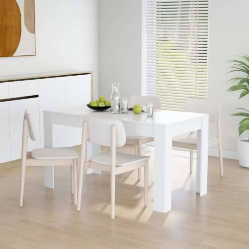 Blagovaonski stol bijeli 140 x 74,5 x 76 cm konstruirano drvo Cijena