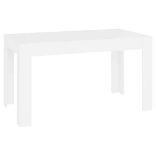 Blagovaonski stol bijeli 140 x 74,5 x 76 cm konstruirano drvo Cijena