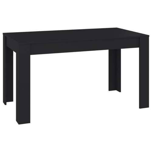 Blagovaonski stol crni 140 x 74,5 x 76 cm od iverice Cijena