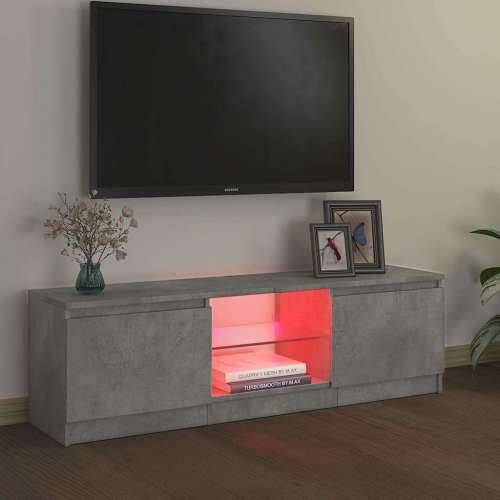 TV ormarić s LED svjetlima siva boja betona 120 x 30 x 36 cm - Beton siva 120 x 30 x 36 cm 1 Cijena