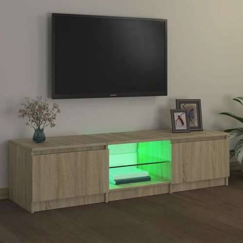 TV ormarić s LED svjetlima boja hrasta sonome 140x40x36 cm - sonoma hrast 140 x 40 x 36 cm 1 Cijena
