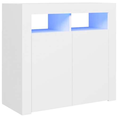 Komoda s LED svjetlima bijela 80 x 35 x 75 cm Cijena