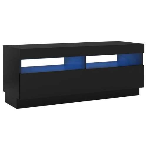 TV ormarić s LED svjetlima crni 100 x 35 x 40 cm - Crna 1 100 cm Cijena