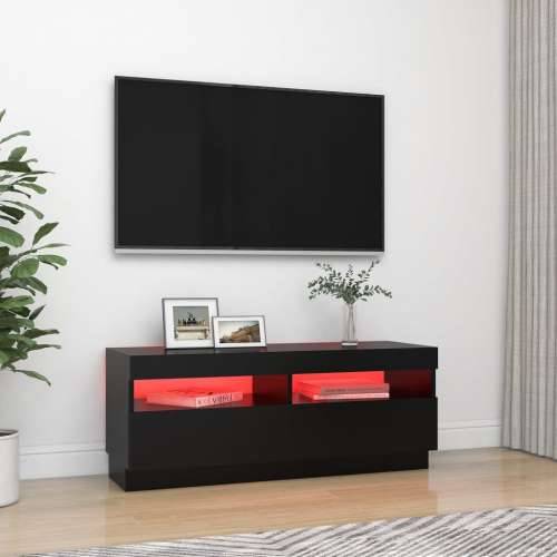 TV ormarić s LED svjetlima crni 100 x 35 x 40 cm - Crna 1 100 cm Cijena