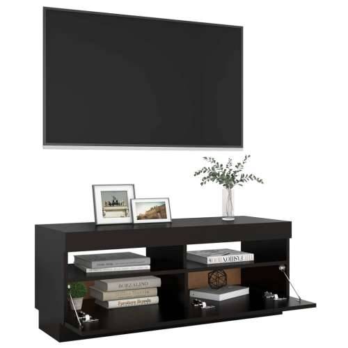 TV ormarić s LED svjetlima crni 100 x 35 x 40 cm - Crna 1 100 cm Cijena