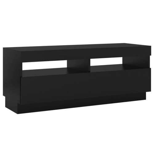 TV ormarić s LED svjetlima crni 100 x 35 x 40 cm - Crna 1 100 cm Cijena