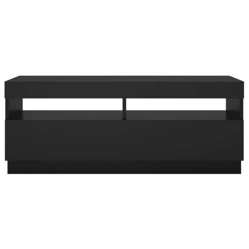 TV ormarić s LED svjetlima crni 100 x 35 x 40 cm - Crna 1 100 cm Cijena