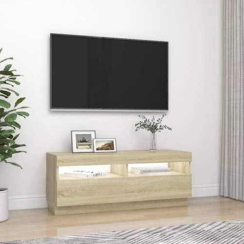 TV ormarić s LED svjetlima boja hrasta sonome 100 x 35 x 40 cm - sonoma hrast 1 100 cm Cijena
