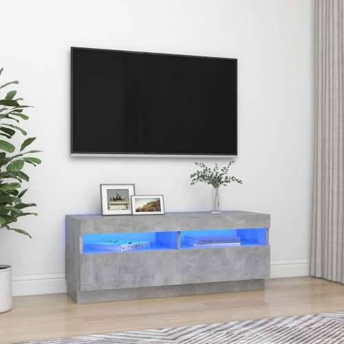 TV ormarić s LED svjetlima siva boja betona 100 x 35 x 40 cm - Beton siva 1 100 cm Cijena