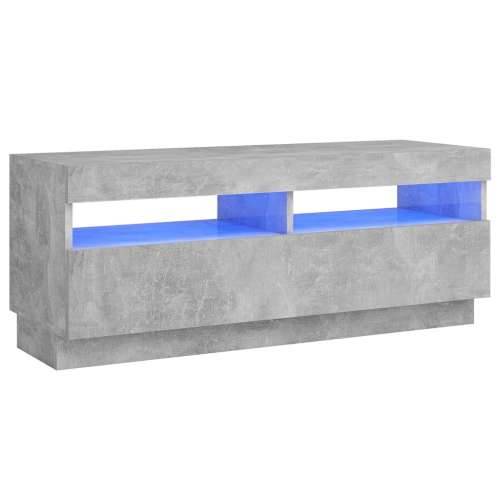 TV ormarić s LED svjetlima siva boja betona 100 x 35 x 40 cm - Beton siva 1 100 cm Cijena