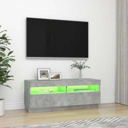 TV ormarić s LED svjetlima siva boja betona 100 x 35 x 40 cm - Beton siva 1 100 cm Cijena