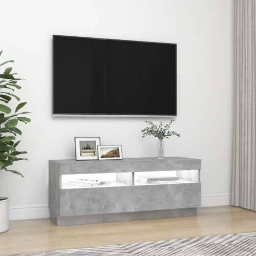 TV ormarić s LED svjetlima siva boja betona 100 x 35 x 40 cm - Beton siva 1 100 cm Cijena