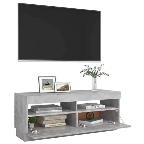 TV ormarić s LED svjetlima siva boja betona 100 x 35 x 40 cm - Beton siva 1 100 cm Cijena