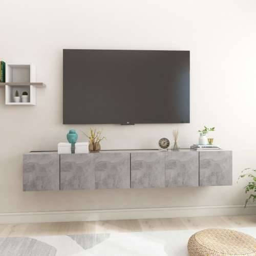 Viseći TV ormarići 3 kom siva boja betona 60 x 30 x 30 cm - Beton siva 3 Cijena