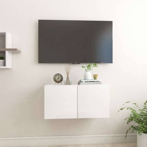 Viseći TV ormarić bijeli visokog sjaja 60 x 30 x 30 cm - Visoko sjajno bijela 1 Cijena