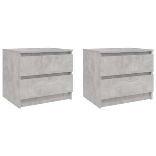 Noćni ormarići 2 kom siva boja betona 50 x 39 x 43,5 cm drveni - Beton siva 2 Cijena