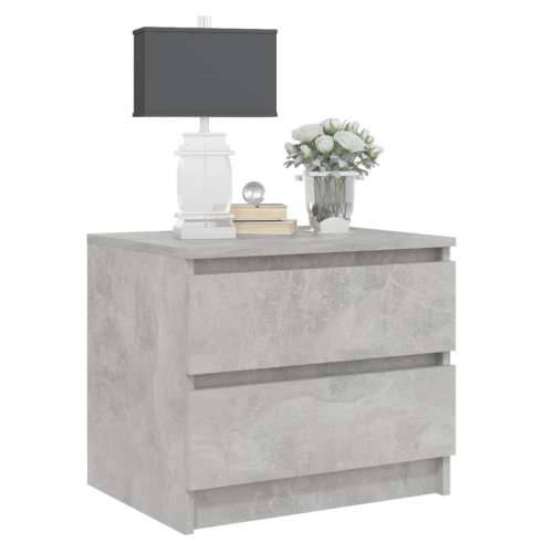 Noćni ormarići 2 kom siva boja betona 50 x 39 x 43,5 cm drveni - Beton siva 2 Cijena