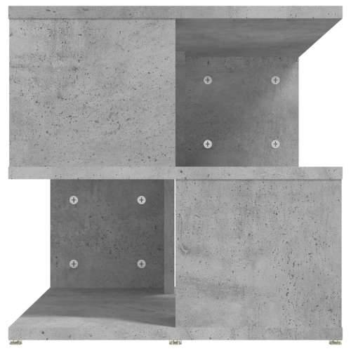 Bočni stolić siva boja betona 40 x 40 x 40 cm konstruirano drvo - Beton siva 1 Cijena