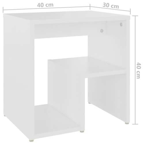 Noćni ormarići 2 kom bijeli 40 x 30 x 40 cm konstruirano drvo - Bijela 2 Cijena