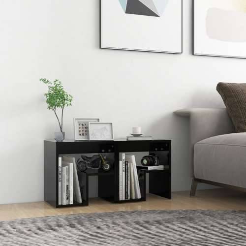 Noćni ormarići 2 kom crni 40 x 30 x 40 cm od konstruiranog drva - Crna 2 Cijena