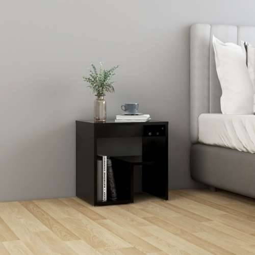 Noćni ormarići 2 kom crni 40 x 30 x 40 cm od konstruiranog drva - Crna 2 Cijena