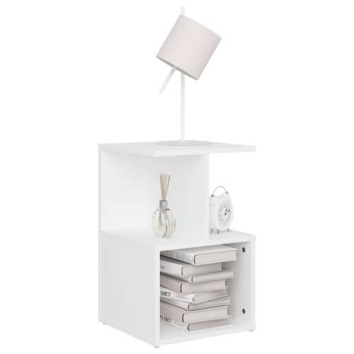 Noćni ormarići 2 kom bijeli 35 x 35 x 55 cm konstruirano drvo - Bijela 2 Cijena