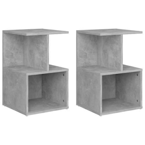Noćni ormarići 2 kom boja betona 35x35x55 cm konstruirano drvo - Beton siva 2 Cijena