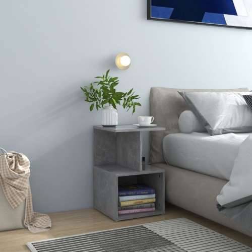 Noćni ormarići 2 kom boja betona 35x35x55 cm konstruirano drvo - Beton siva 2 Cijena