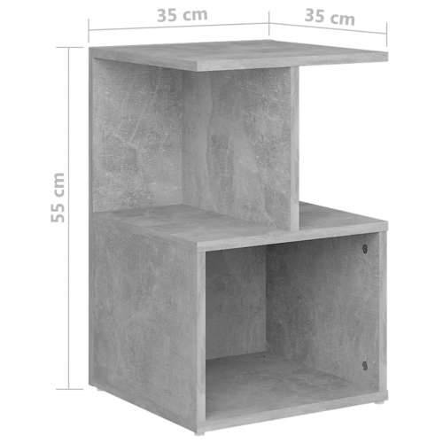 Noćni ormarići 2 kom boja betona 35x35x55 cm konstruirano drvo - Beton siva 2 Cijena