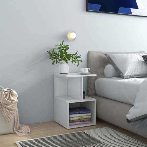 Noćni ormarići 2 kom sjajni bijeli 35x35x55cm konstruirano drvo - Visoko sjajno bijela 2 Cijena