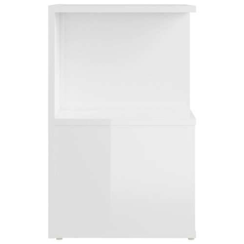 Noćni ormarići 2 kom sjajni bijeli 35x35x55cm konstruirano drvo - Visoko sjajno bijela 2 Cijena