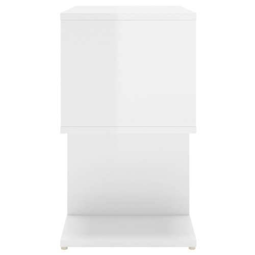 Noćni ormarić sjajni bijeli 50 x 30 x 51,5 cm konstruirano drvo - Visoko sjajno bijela 1 Cijena