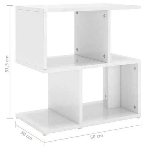 Noćni ormarić sjajni bijeli 50 x 30 x 51,5 cm konstruirano drvo - Visoko sjajno bijela 1 Cijena