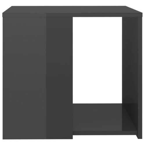 Bočni stolić visoki sjaj sivi 50 x 50 x 45 cm konstruirano drvo - visoko sjajno siva 1 Cijena