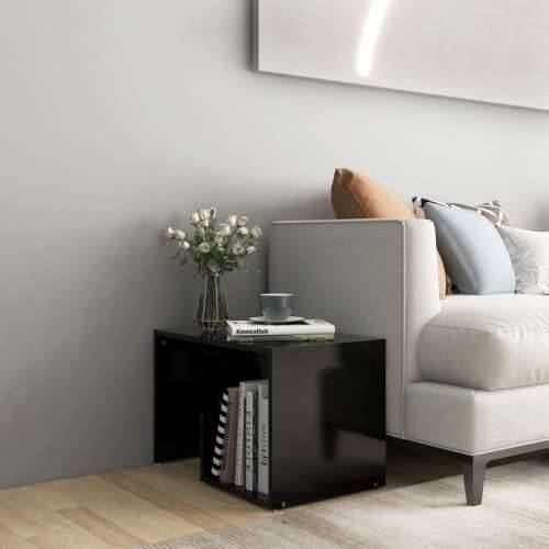 Bočni stolić crni 59 x 36 x 38 cm od konstruiranog drva - Crna 1 Cijena