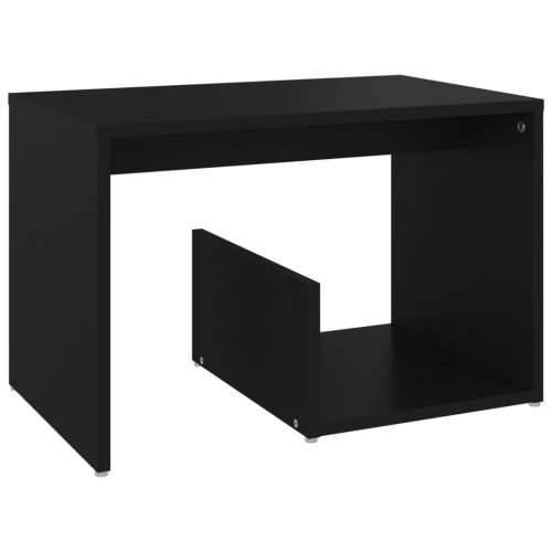 Bočni stolić crni 59 x 36 x 38 cm od konstruiranog drva - Crna 1 Cijena