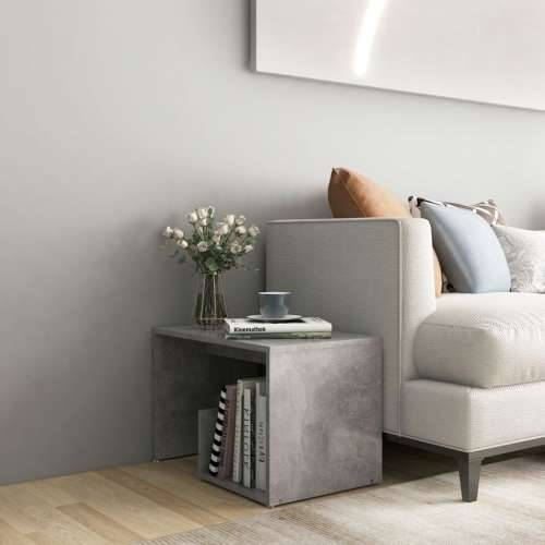 Bočni stolić siva boja betona 59 x 36 x 38 cm konstruirano drvo - Beton siva 1 Cijena