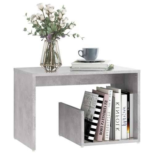 Bočni stolić siva boja betona 59 x 36 x 38 cm konstruirano drvo - Beton siva 1 Cijena