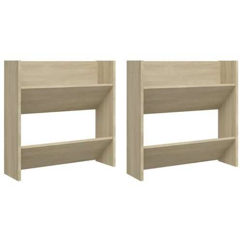 Zidni ormarići za cipele 2 kom boja hrasta 60x18x60 cm drveni - sonoma hrast 2 60 cm 1 Cijena