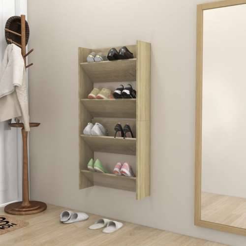 Zidni ormarići za cipele 2 kom boja hrasta 60x18x60 cm drveni - sonoma hrast 2 60 cm 1 Cijena