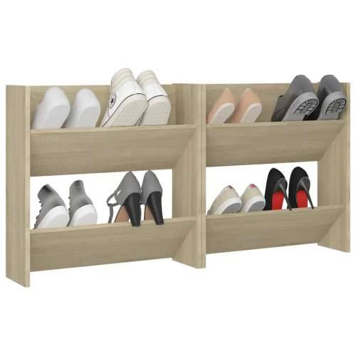 Zidni ormarići za cipele 2 kom boja hrasta 60x18x60 cm drveni - sonoma hrast 2 60 cm 1 Cijena
