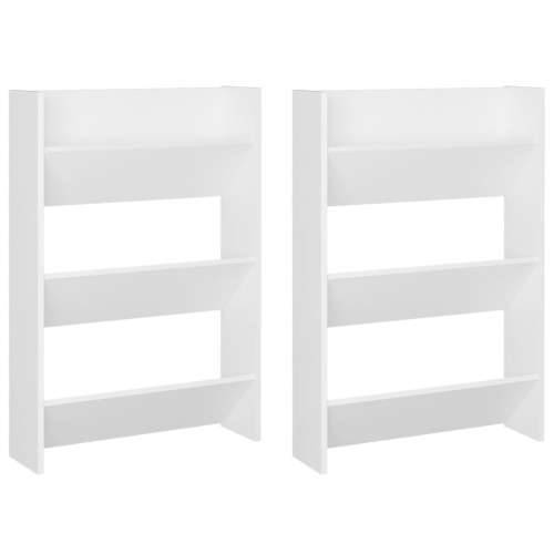 Zidni ormarići za cipele 2 kom bijeli 60 x 18 x 90 cm drveni - Bijela 2 90 cm 60 cm Cijena