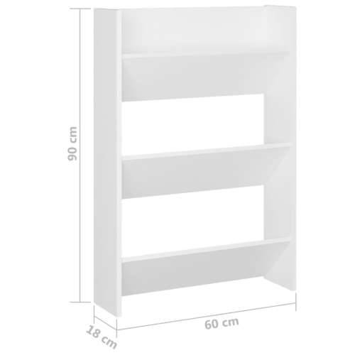 Zidni ormarići za cipele 2 kom bijeli 60 x 18 x 90 cm drveni - Bijela 2 90 cm 60 cm Cijena