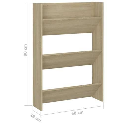 Zidni ormarić za cipele boja hrasta 60 x 18 x 90 cm drveni - sonoma hrast 1 90 cm 60 cm Cijena